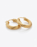 Aretes trenzados | Oro amarillo 10k